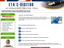 Tablet Screenshot of eta-evisitor.com